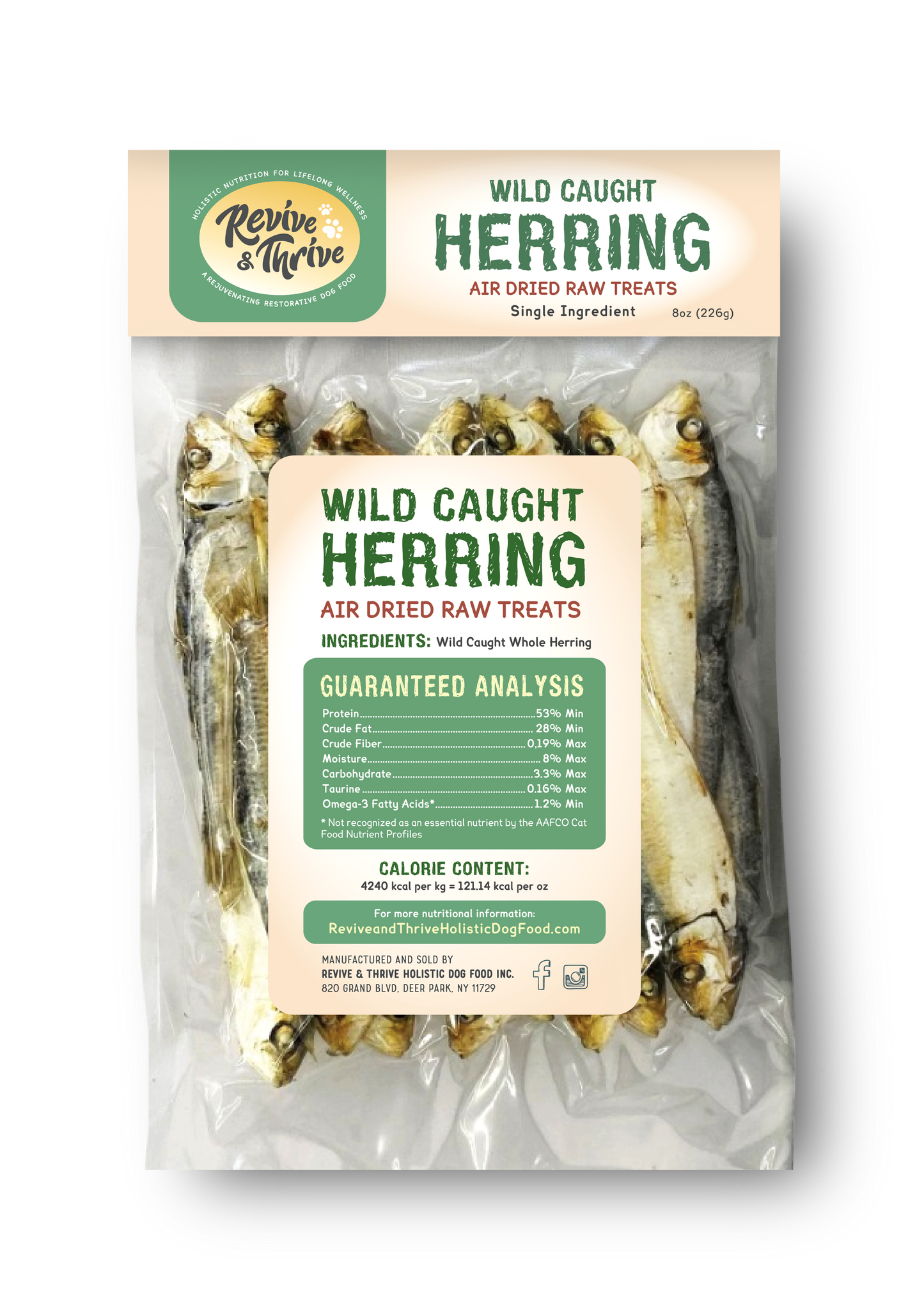 Wild Caught Air-Dried Herring 8oz