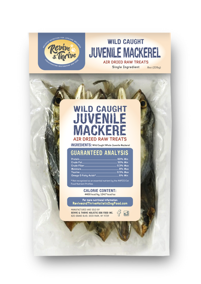 Wild Caught Air-Dried Juvenile Mackerel 8oz